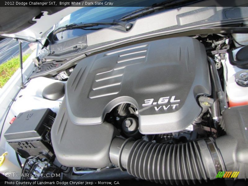 Bright White / Dark Slate Gray 2012 Dodge Challenger SXT