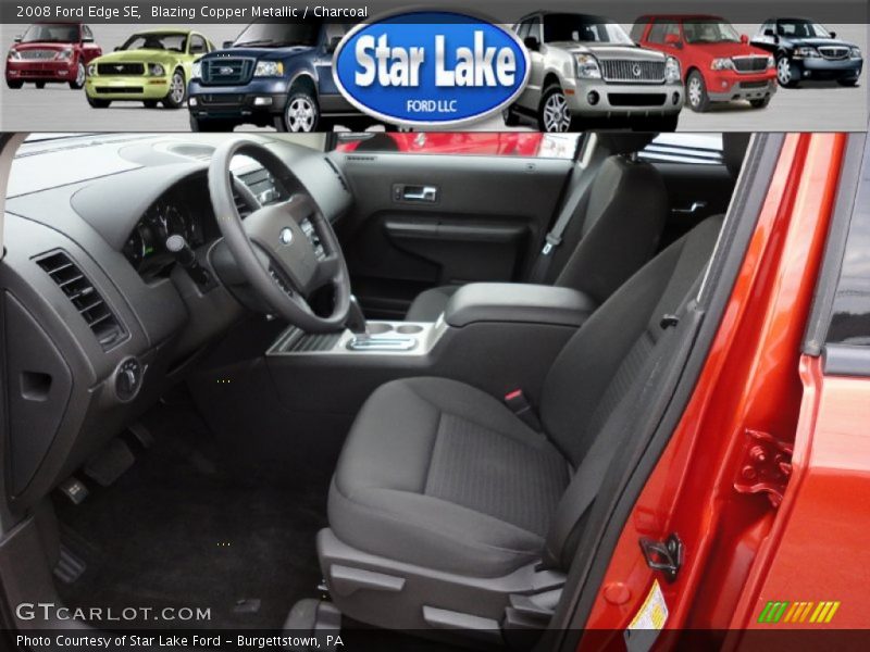 Blazing Copper Metallic / Charcoal 2008 Ford Edge SE
