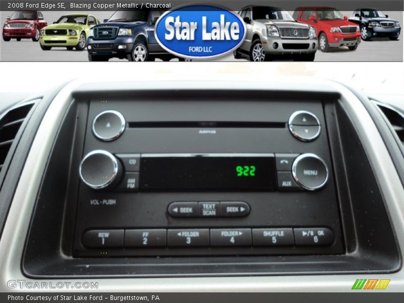 Blazing Copper Metallic / Charcoal 2008 Ford Edge SE