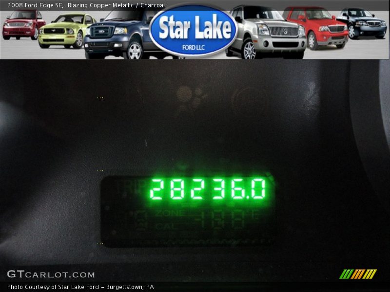 Blazing Copper Metallic / Charcoal 2008 Ford Edge SE