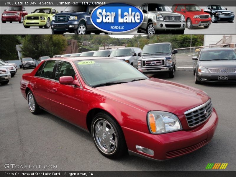 Crimson Red Pearl / Oatmeal 2003 Cadillac DeVille Sedan