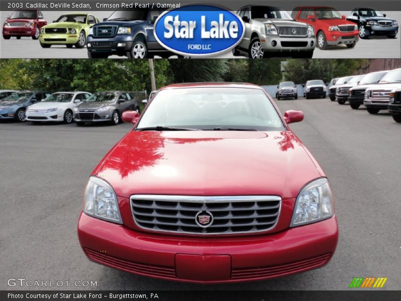 Crimson Red Pearl / Oatmeal 2003 Cadillac DeVille Sedan