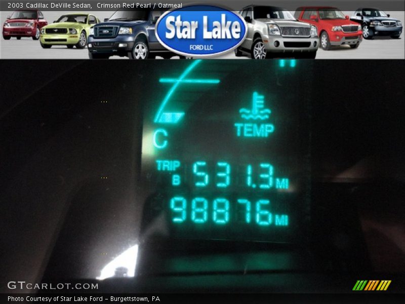 Crimson Red Pearl / Oatmeal 2003 Cadillac DeVille Sedan