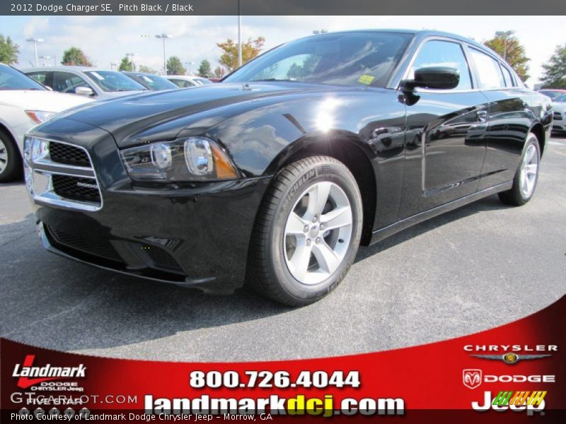 Pitch Black / Black 2012 Dodge Charger SE