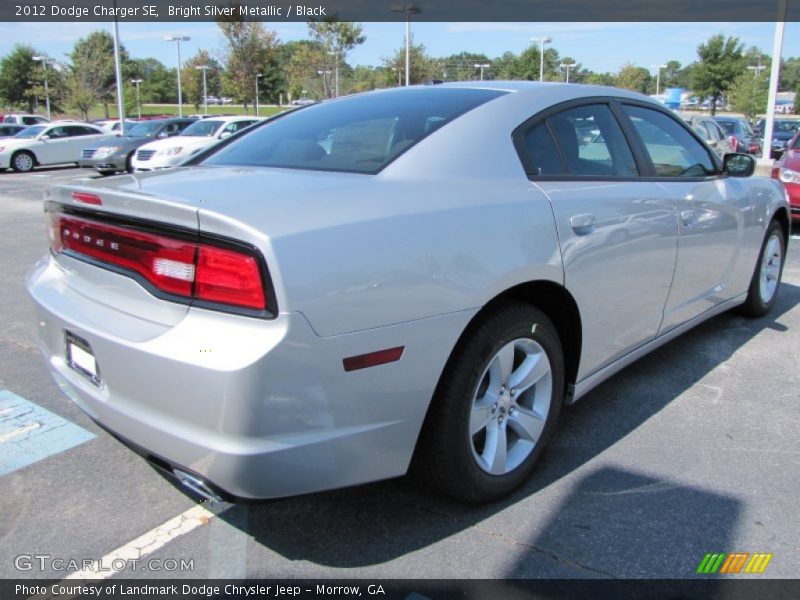 Bright Silver Metallic / Black 2012 Dodge Charger SE