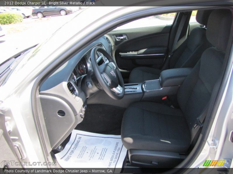 Bright Silver Metallic / Black 2012 Dodge Charger SE