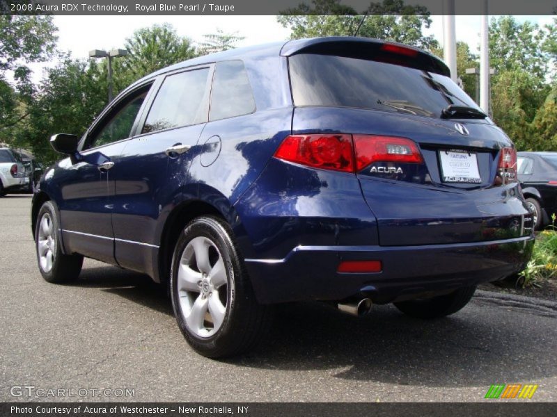Royal Blue Pearl / Taupe 2008 Acura RDX Technology