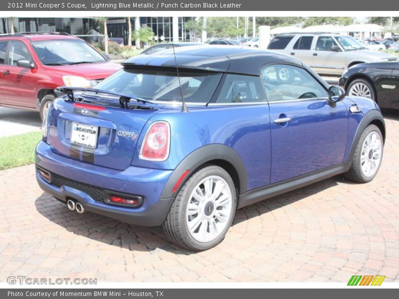 Lightning Blue Metallic / Punch Carbon Black Leather 2012 Mini Cooper S Coupe