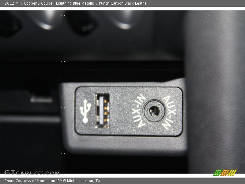 Lightning Blue Metallic / Punch Carbon Black Leather 2012 Mini Cooper S Coupe