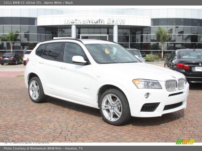 Alpine White / Black 2011 BMW X3 xDrive 35i