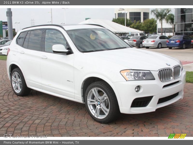 Alpine White / Black 2011 BMW X3 xDrive 35i