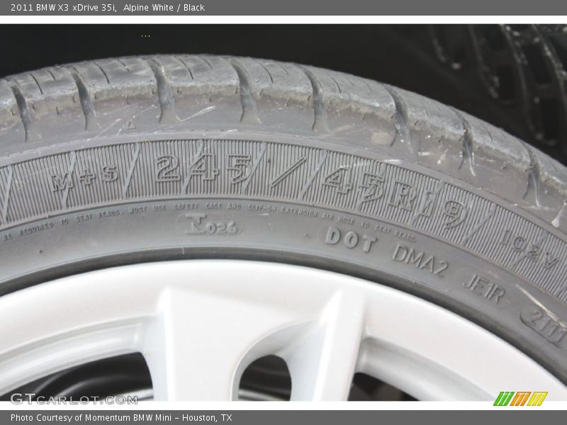 Alpine White / Black 2011 BMW X3 xDrive 35i