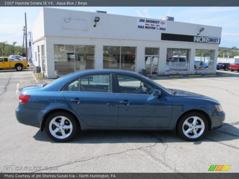 Aqua Blue / Beige 2007 Hyundai Sonata SE V6