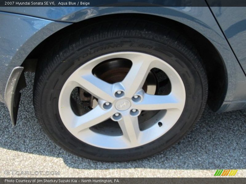 Aqua Blue / Beige 2007 Hyundai Sonata SE V6