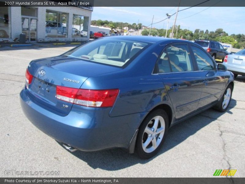 Aqua Blue / Beige 2007 Hyundai Sonata SE V6