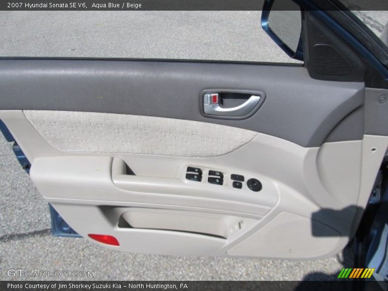 Aqua Blue / Beige 2007 Hyundai Sonata SE V6
