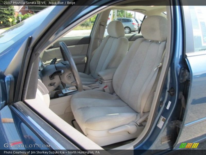 Aqua Blue / Beige 2007 Hyundai Sonata SE V6