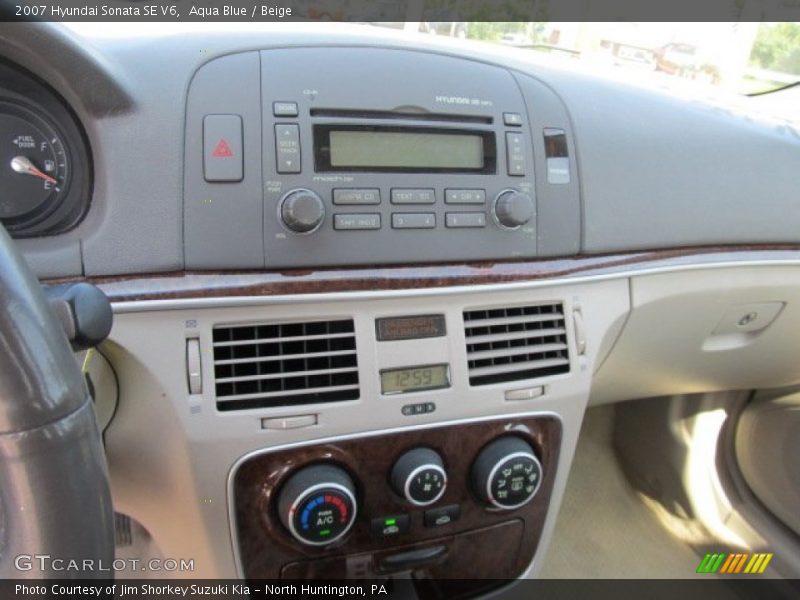 Aqua Blue / Beige 2007 Hyundai Sonata SE V6