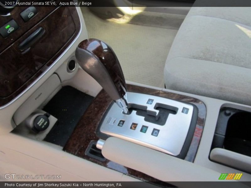 Aqua Blue / Beige 2007 Hyundai Sonata SE V6