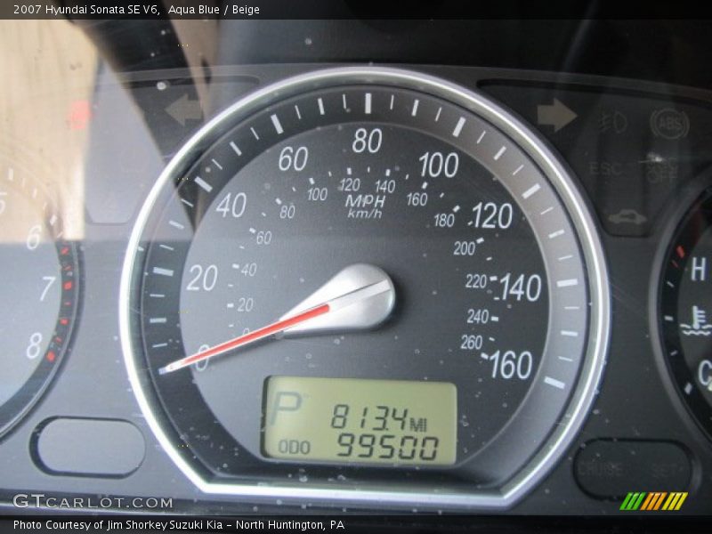 Aqua Blue / Beige 2007 Hyundai Sonata SE V6