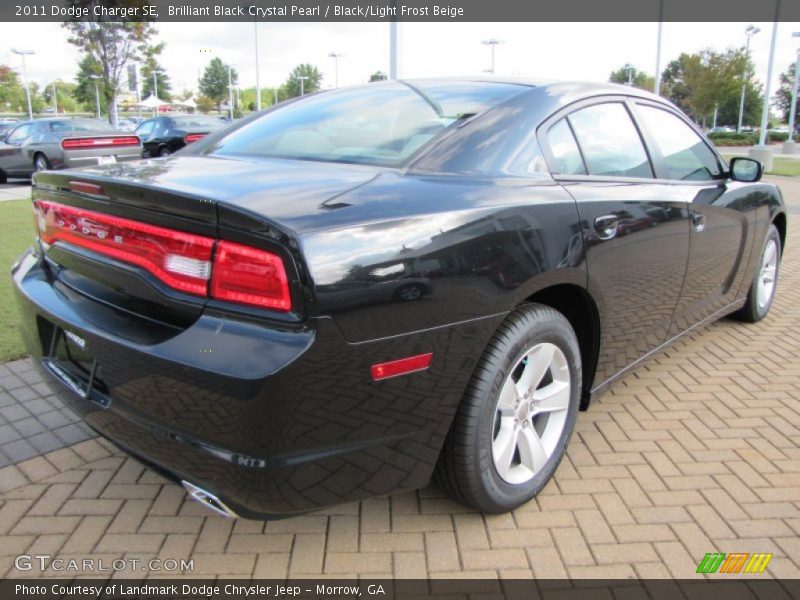Brilliant Black Crystal Pearl / Black/Light Frost Beige 2011 Dodge Charger SE