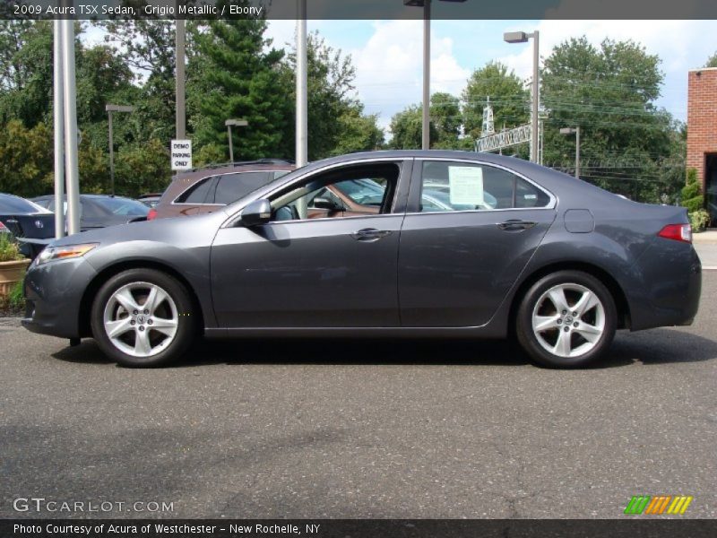 Grigio Metallic / Ebony 2009 Acura TSX Sedan