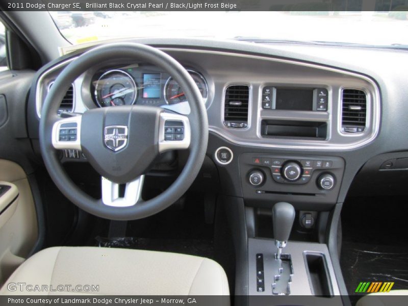 Brilliant Black Crystal Pearl / Black/Light Frost Beige 2011 Dodge Charger SE