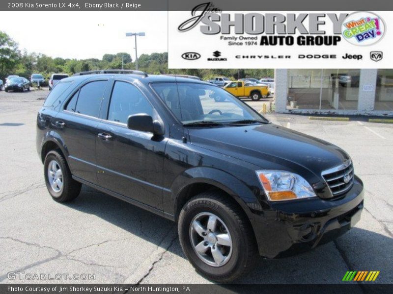 Ebony Black / Beige 2008 Kia Sorento LX 4x4