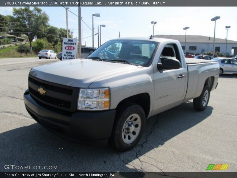 Silver Birch Metallic / Dark Titanium 2008 Chevrolet Silverado 1500 Work Truck Regular Cab