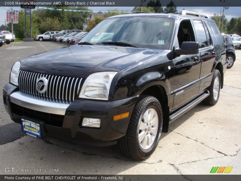 Ebony Black / Charcoal Black 2008 Mercury Mountaineer AWD