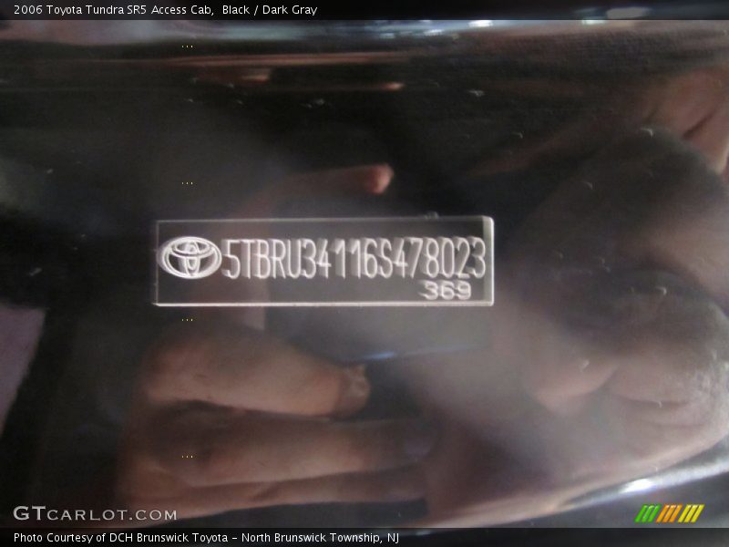 Black / Dark Gray 2006 Toyota Tundra SR5 Access Cab