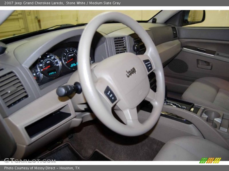 Stone White / Medium Slate Gray 2007 Jeep Grand Cherokee Laredo