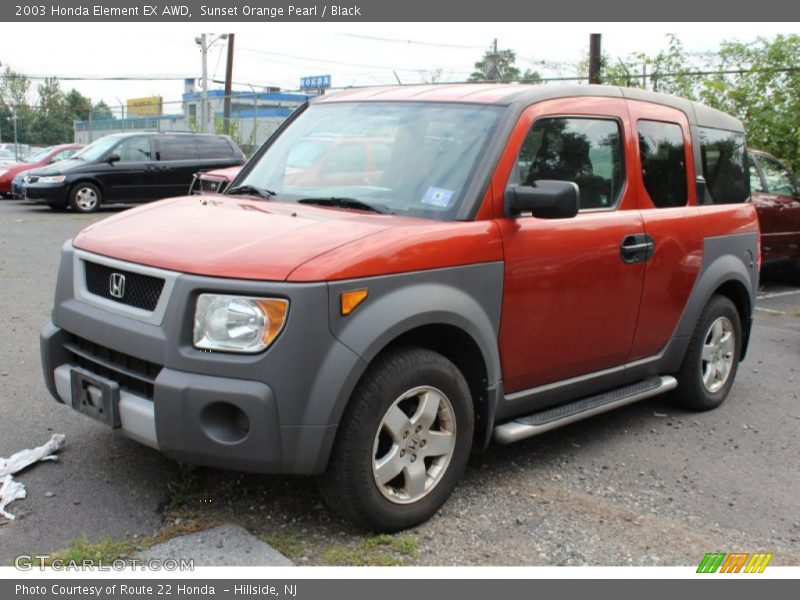 Sunset Orange Pearl / Black 2003 Honda Element EX AWD