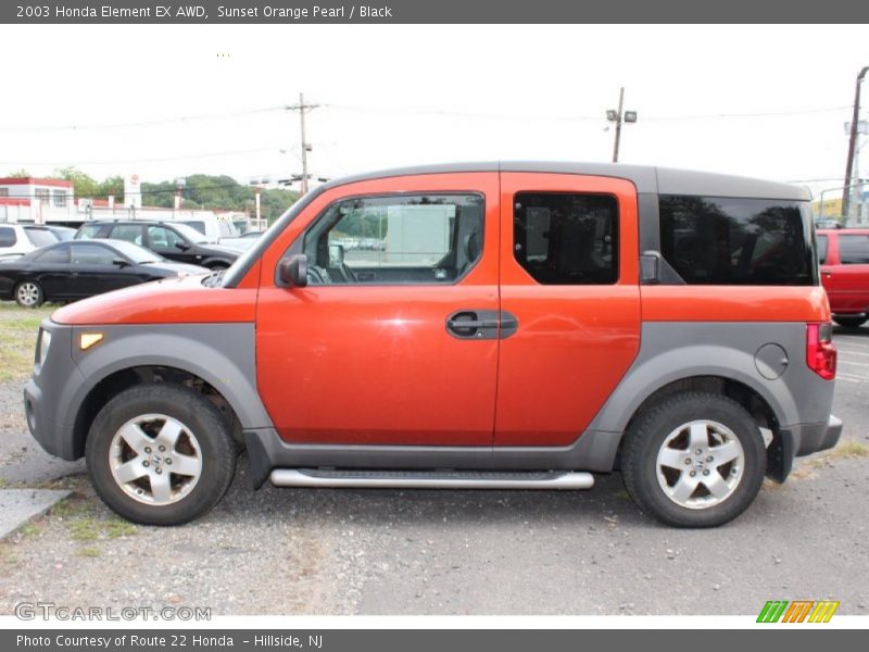 Sunset Orange Pearl / Black 2003 Honda Element EX AWD