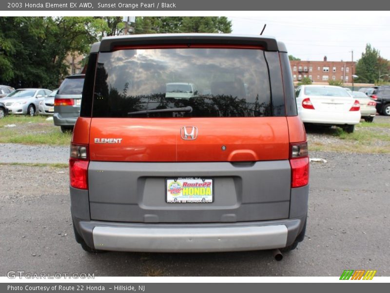 Sunset Orange Pearl / Black 2003 Honda Element EX AWD
