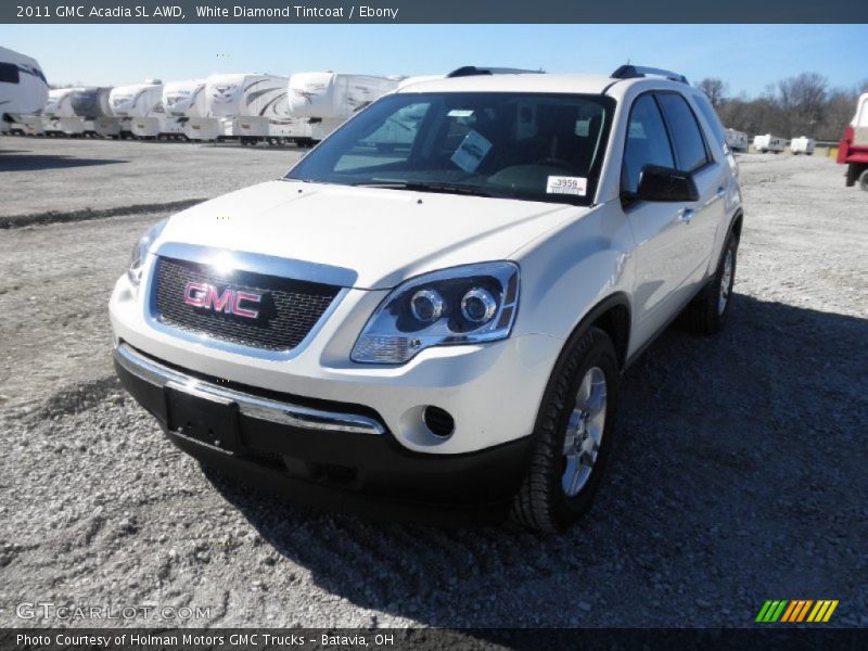 White Diamond Tintcoat / Ebony 2011 GMC Acadia SL AWD