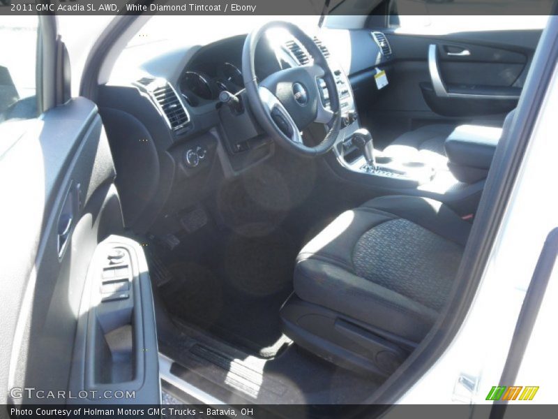 White Diamond Tintcoat / Ebony 2011 GMC Acadia SL AWD