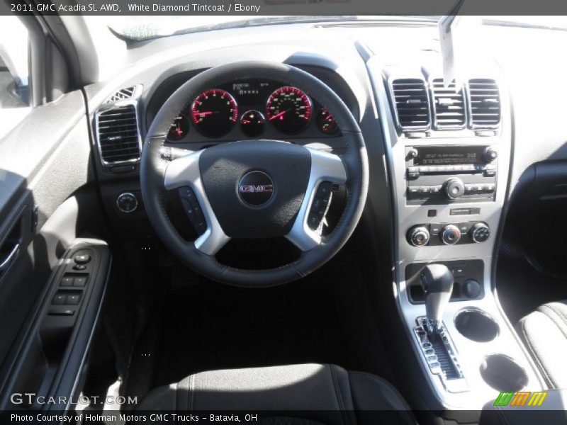 White Diamond Tintcoat / Ebony 2011 GMC Acadia SL AWD