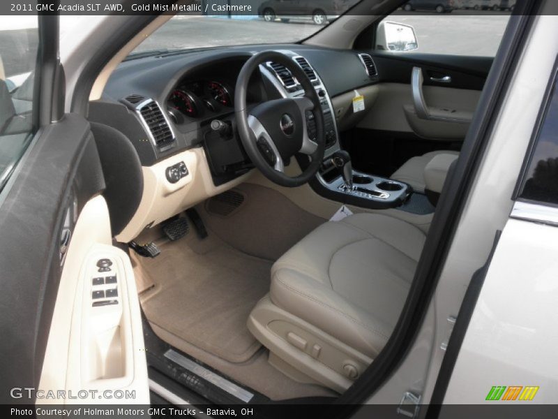 Gold Mist Metallic / Cashmere 2011 GMC Acadia SLT AWD