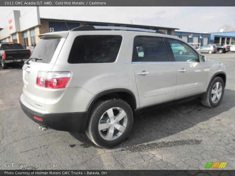 Gold Mist Metallic / Cashmere 2011 GMC Acadia SLT AWD