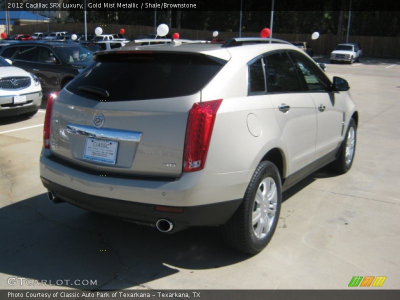 Gold Mist Metallic / Shale/Brownstone 2012 Cadillac SRX Luxury