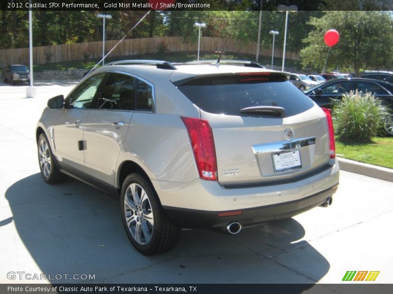 Gold Mist Metallic / Shale/Brownstone 2012 Cadillac SRX Performance