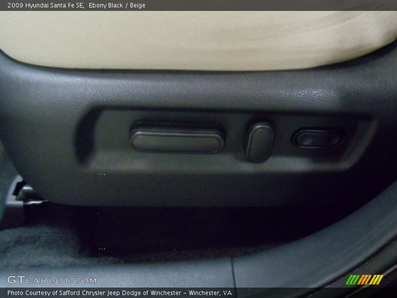 Ebony Black / Beige 2009 Hyundai Santa Fe SE