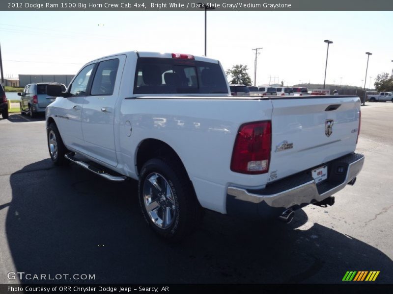 Bright White / Dark Slate Gray/Medium Graystone 2012 Dodge Ram 1500 Big Horn Crew Cab 4x4