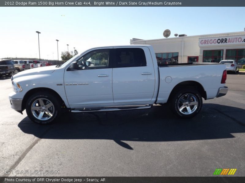 Bright White / Dark Slate Gray/Medium Graystone 2012 Dodge Ram 1500 Big Horn Crew Cab 4x4