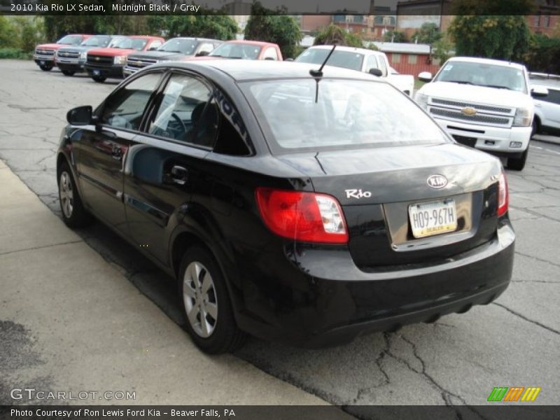 Midnight Black / Gray 2010 Kia Rio LX Sedan