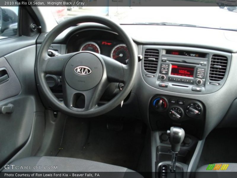 Midnight Black / Gray 2010 Kia Rio LX Sedan