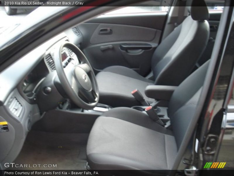 Midnight Black / Gray 2010 Kia Rio LX Sedan