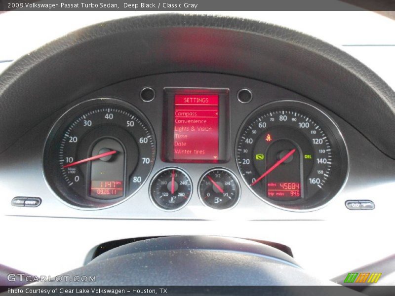 Deep Black / Classic Gray 2008 Volkswagen Passat Turbo Sedan