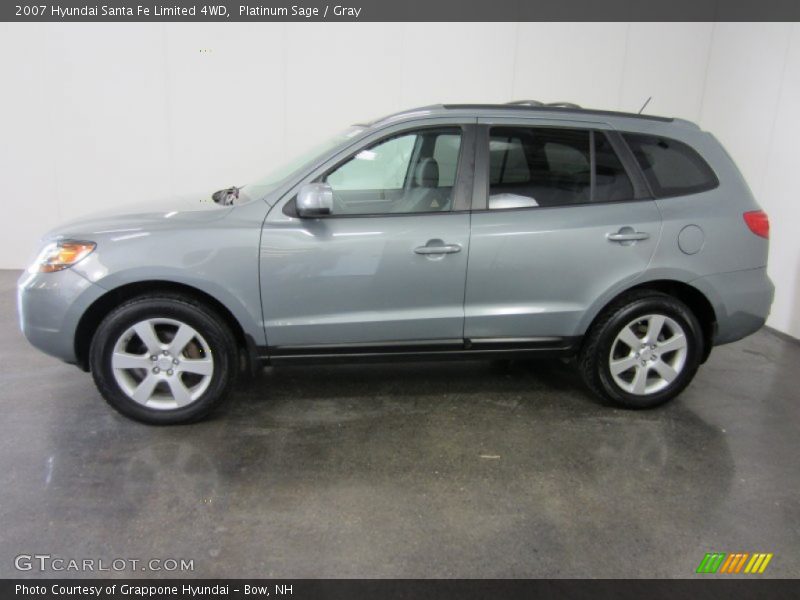 Platinum Sage / Gray 2007 Hyundai Santa Fe Limited 4WD